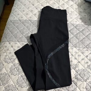 ZYIA Black Leggings with Vibrant Accents
